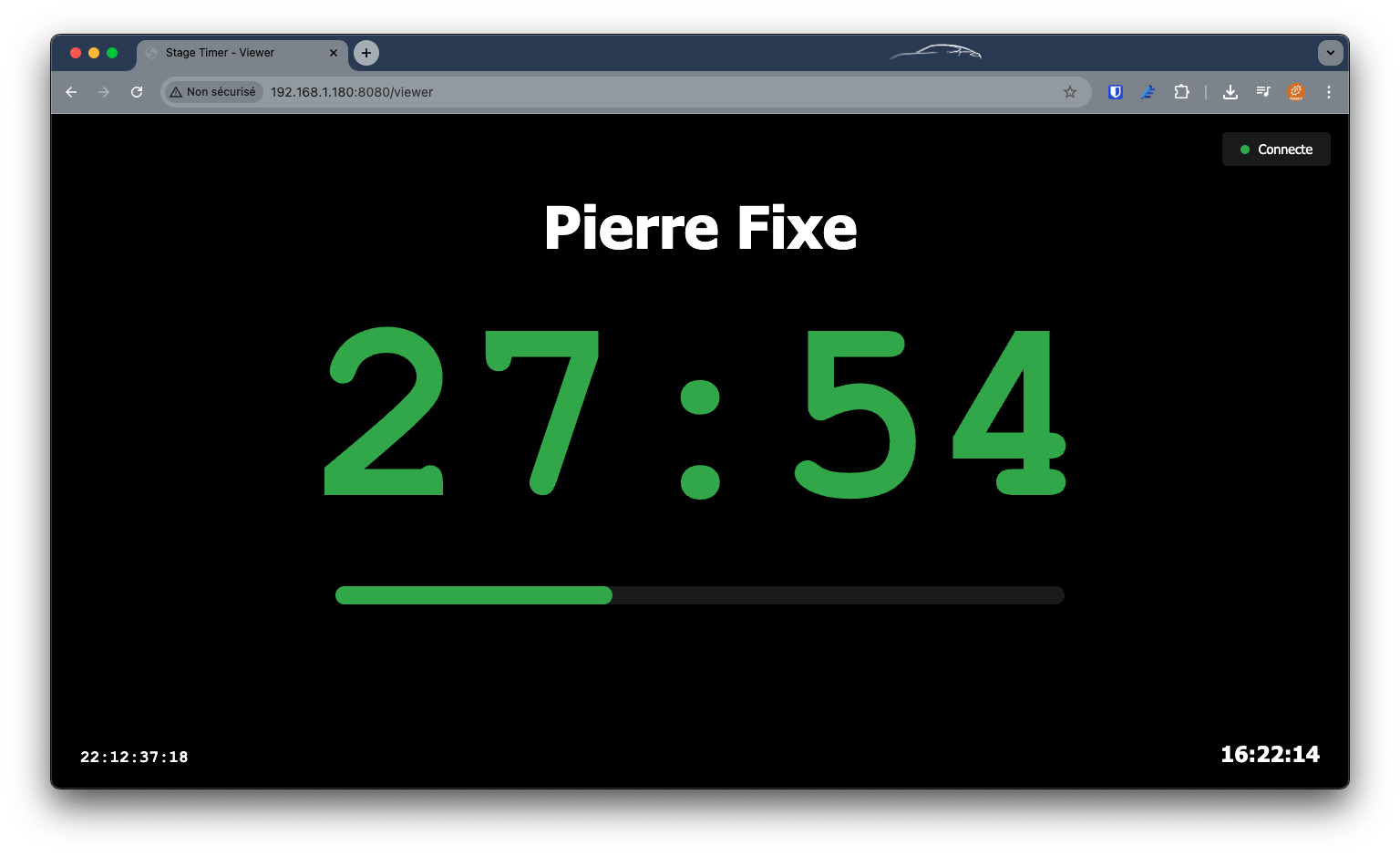 Viewer Web Stage Timer